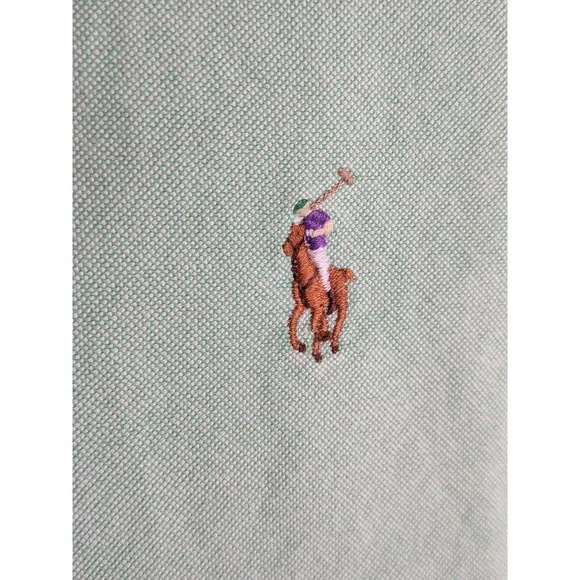 Polo Ralph Lauren Mens Classic Fit Mint Green Oxford Short Sleeve Shirt Size M - Picture 9 of 9